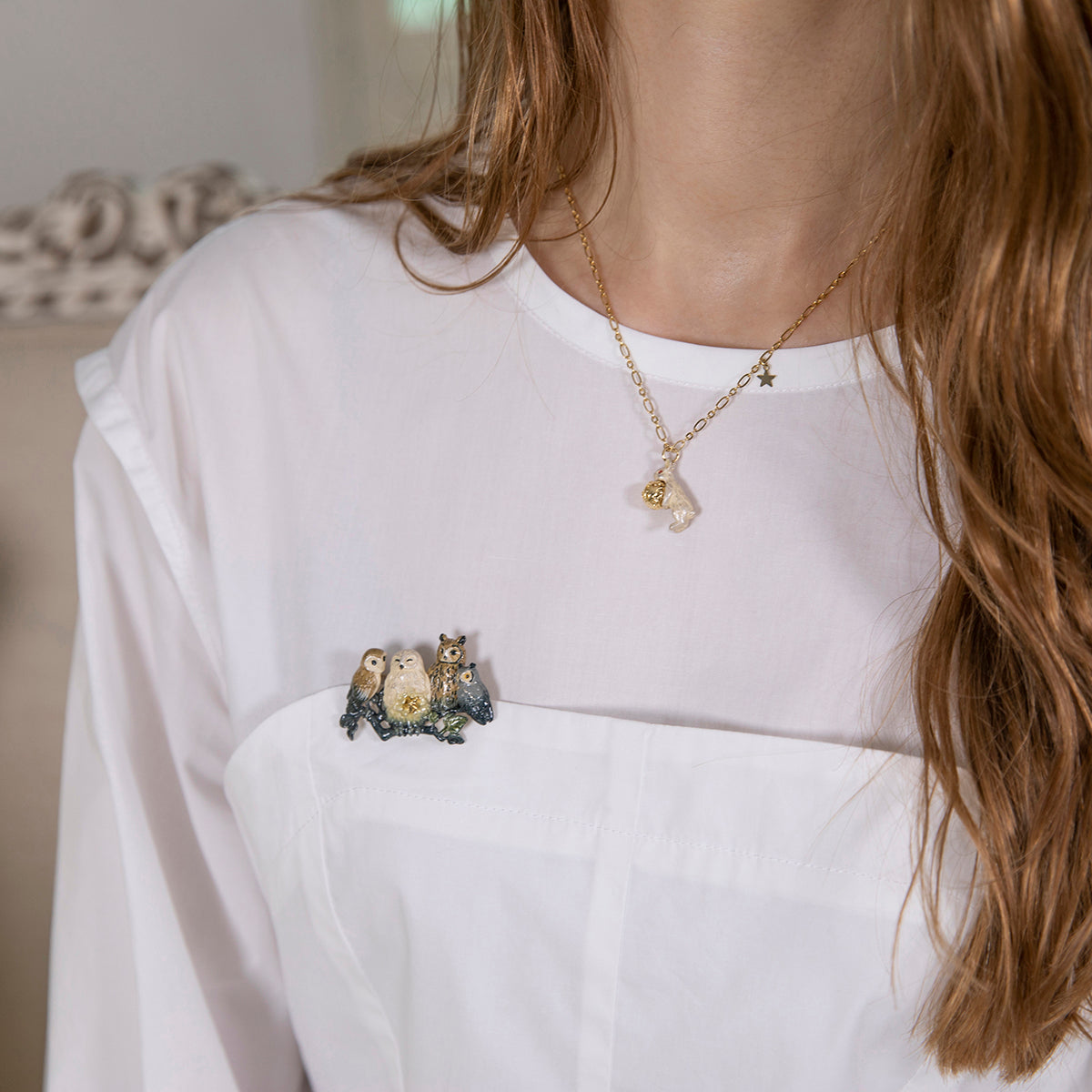 【Palnart Poc】ブローチ「夜の話題 / Night Topics」