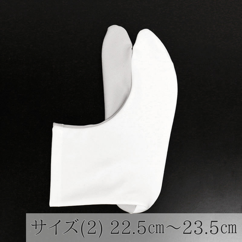 【Kimono-Factory-nono】ストレッチ足袋 dual【白×灰】 6サイズ(男女兼用)