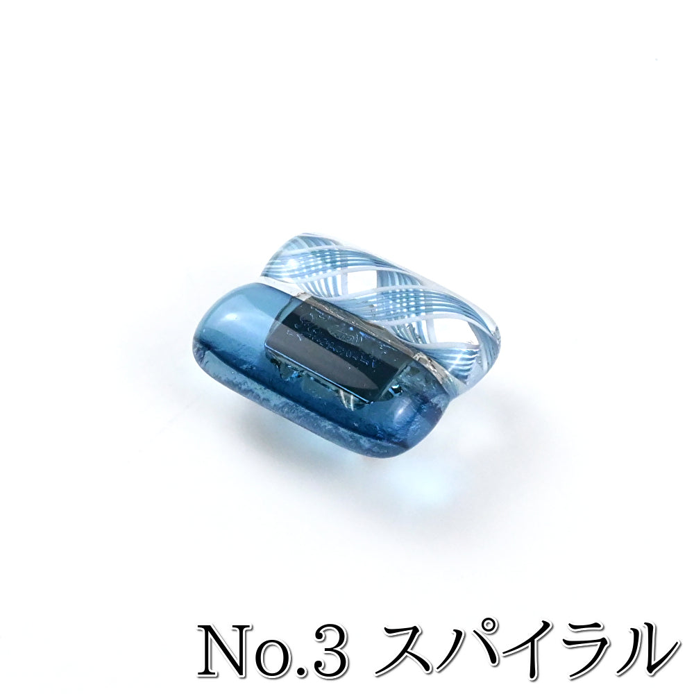 帯留め 阿波藍ガラス ダブル 3タイプ