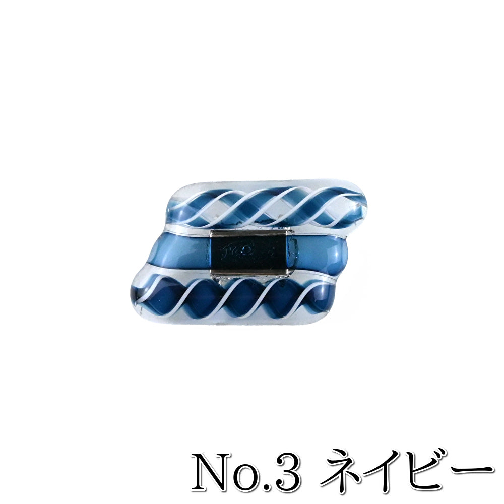帯留め 阿波藍ガラス トリプル 3タイプ