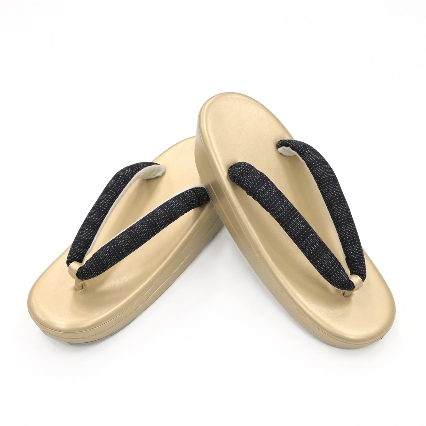 カジュアル草履 大島紬花緒 ゴールドベージュ(2) フリーサイズ 小判型