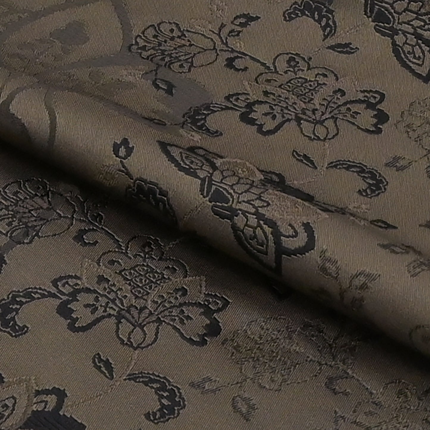 お仕立て上がり八寸なごや帯 唐花-ブラウン #名古屋帯 #カジュアル