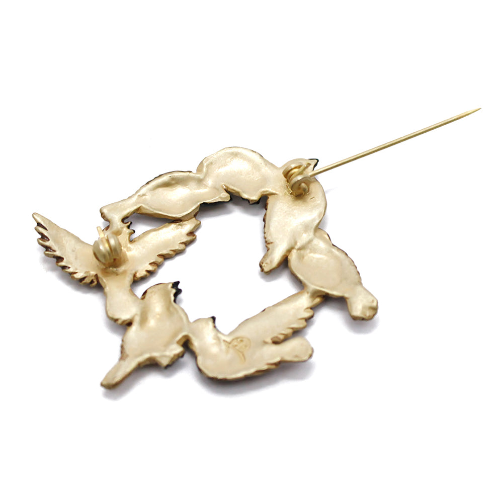 【Palnart Poc】ブローチ「スズメの会合 / Sparrow's Meeting」