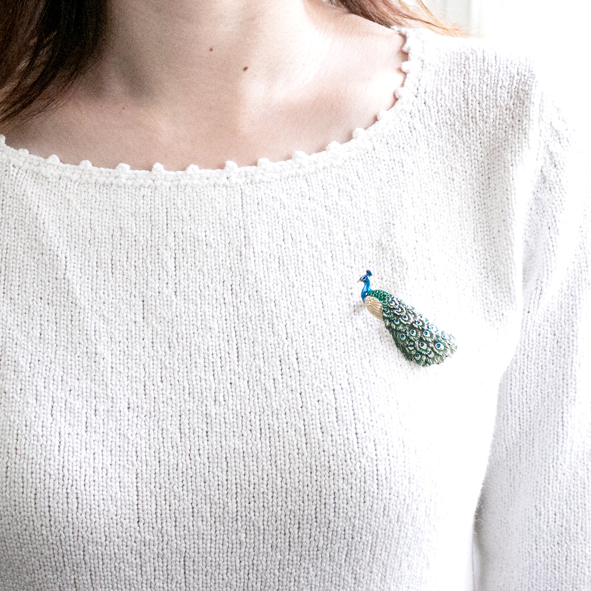 【Palnart Poc】ブローチ「孔雀 / Peacock」