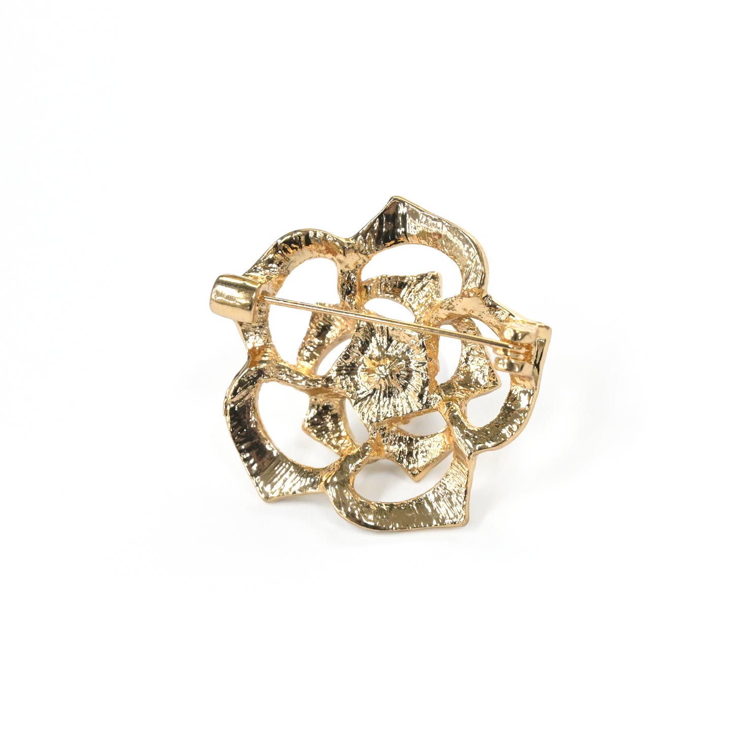 ブローチ 「ローズ」 パールビーズ