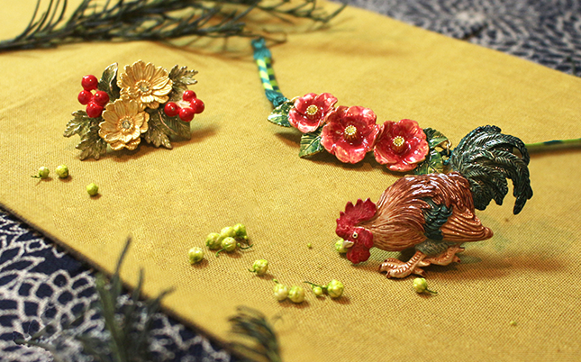 【数-SUU-】帯留め「雄鶏」