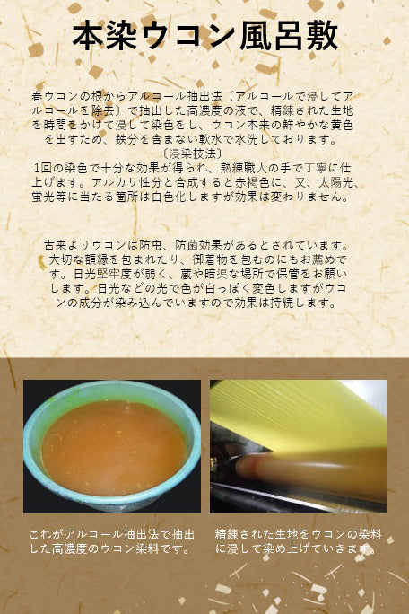 本染ウコン風呂敷 #保管グッズ