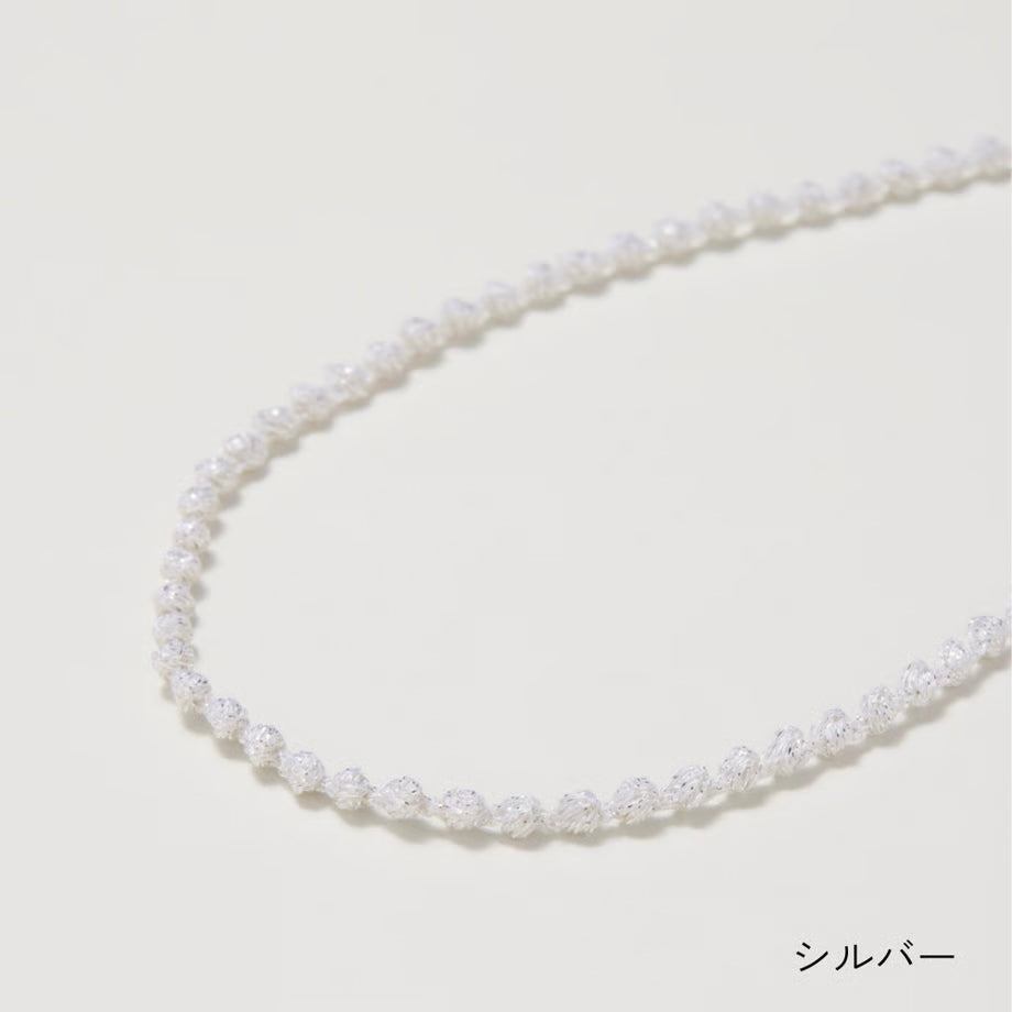 【Triple-O・トリプルオゥ】刺繍で作ったネックレス「マイクロスフィア55」 #軽くてやさしい、糸のアクセサリー