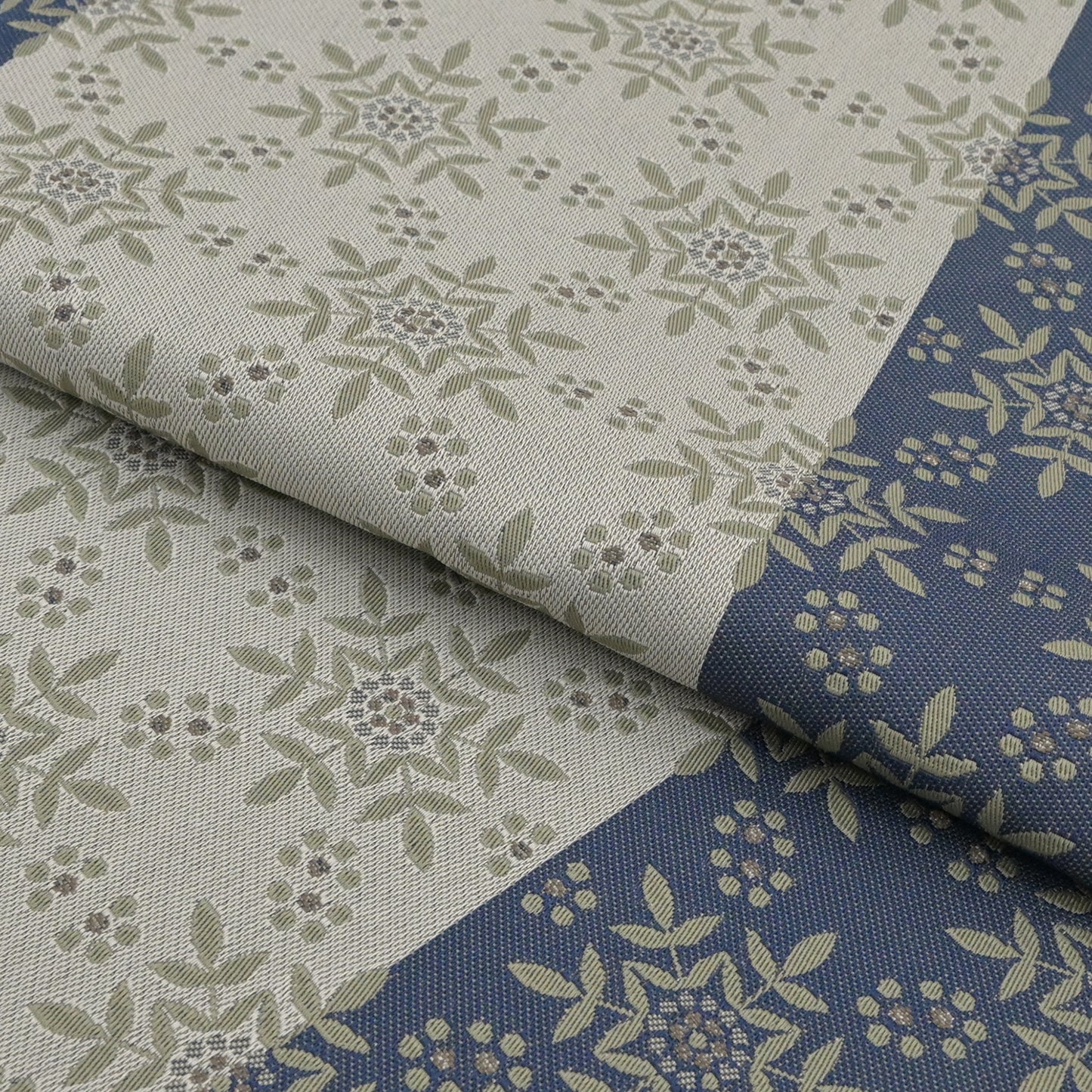 おしゃれ八寸なごや帯 仕立て上がり 南天華紋 裏柳色