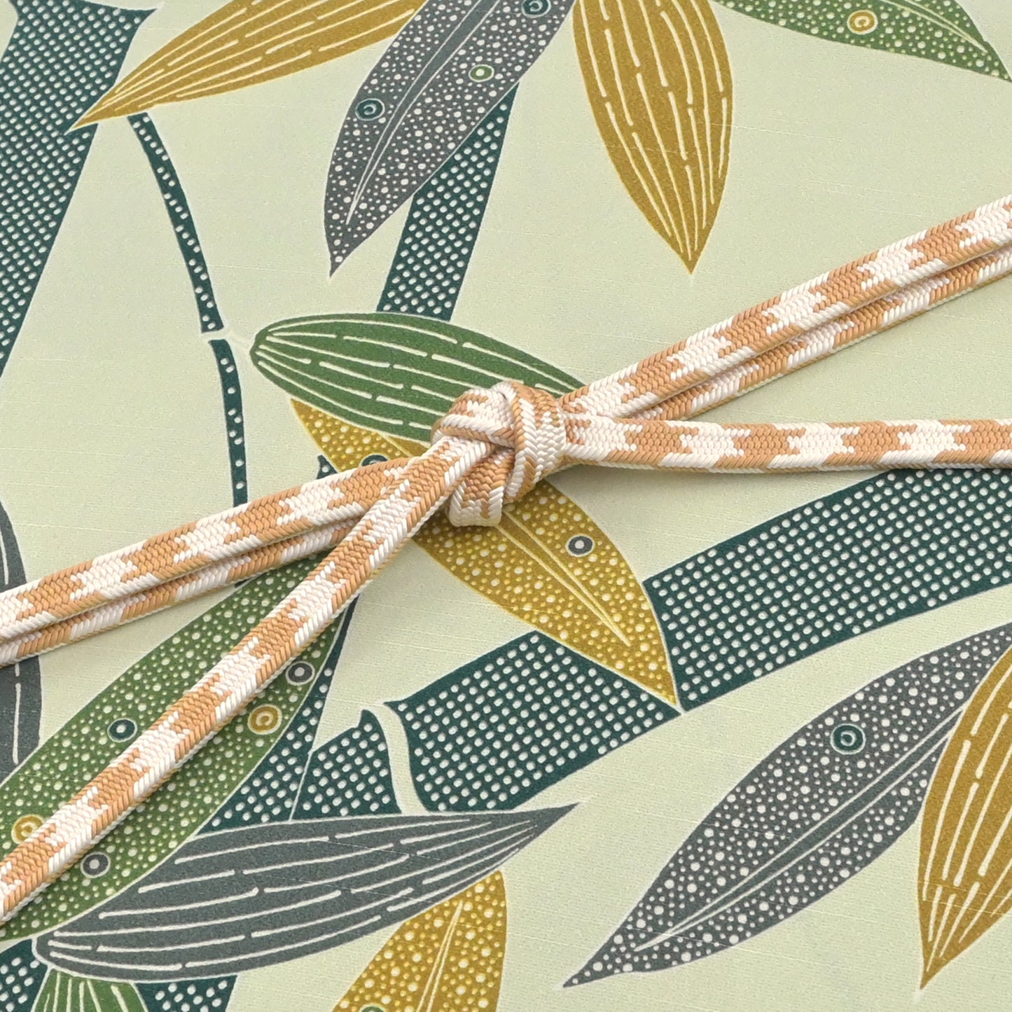 カジュアル帯締め 千鳥格子 角朝組 No.6 麦藁色