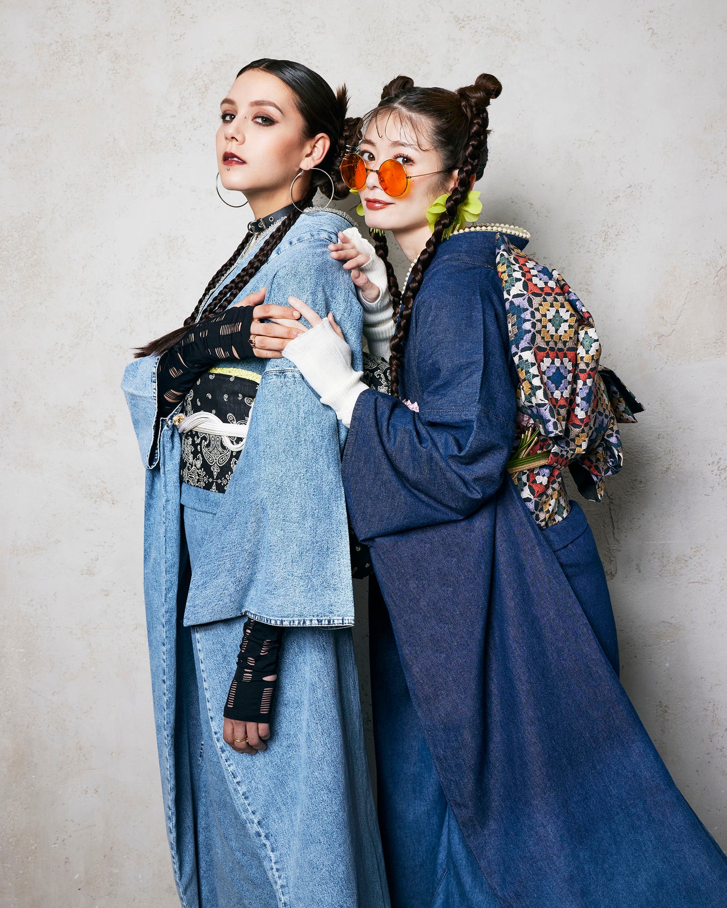 【受注生産品】※振袖単品※ ~夢幻~デニム振袖 ウォッシュドデニム ※納期約60日