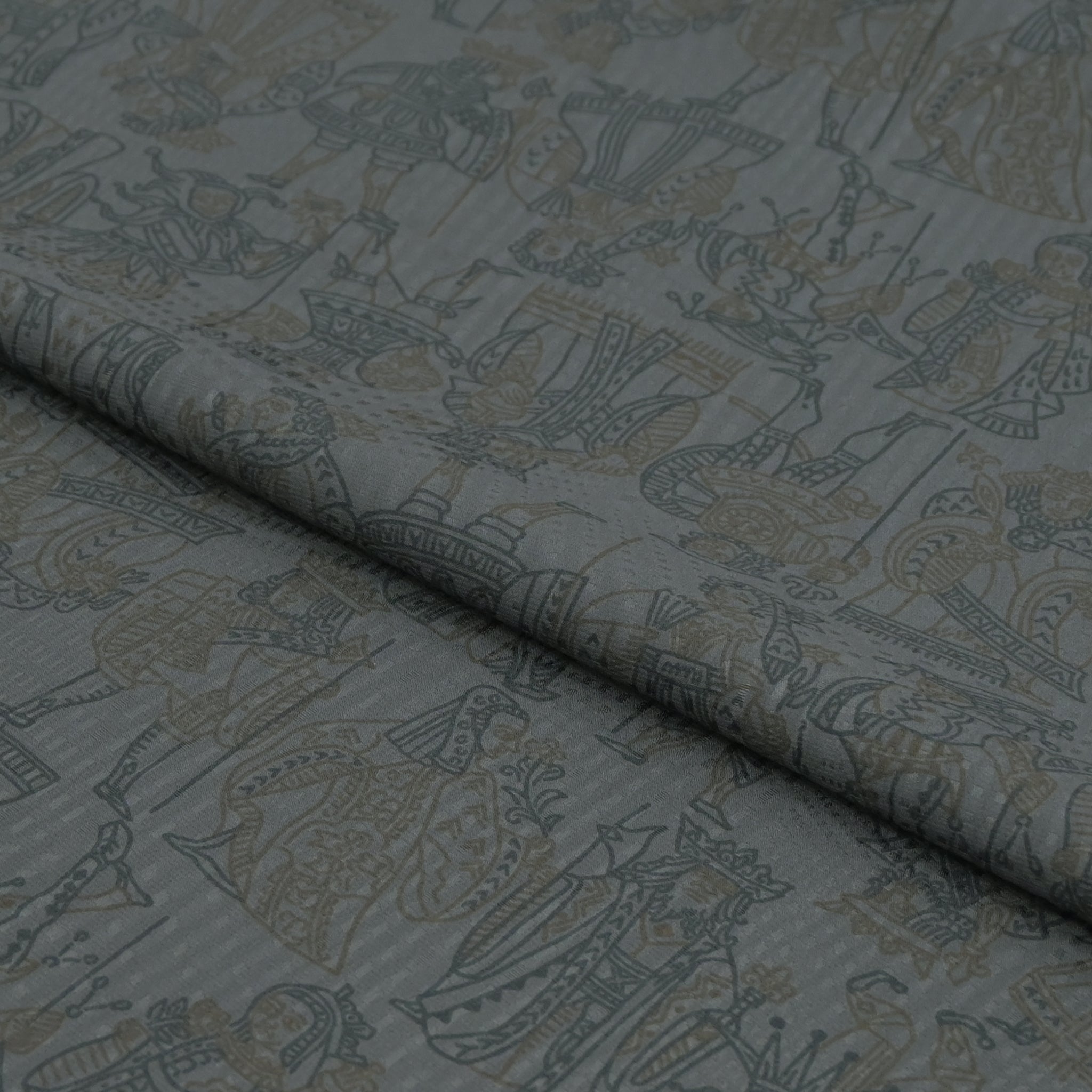 東レシルック 長襦袢 fukuinner 「トランプ」 鉄鼠色 KAERUWA