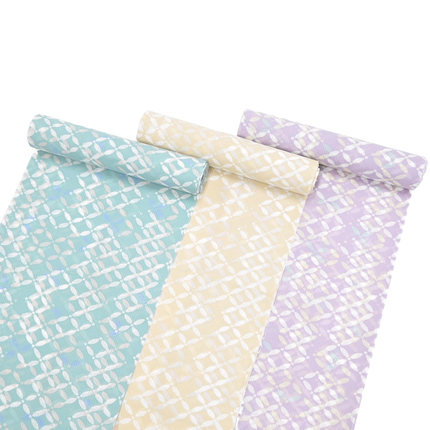 【東レ爽竹】新開発ストレッチ長襦袢 「七宝」ラベンダー　#スリーシーズン