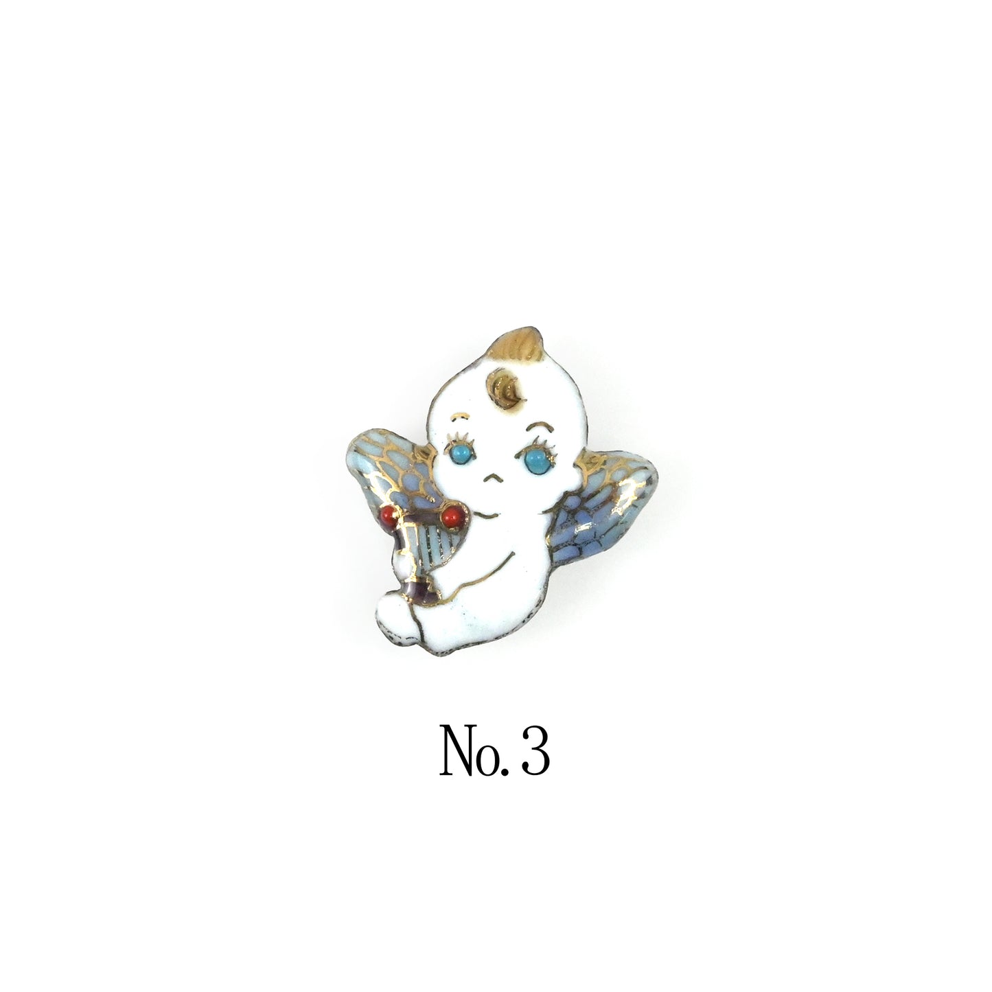 【七宝焼】帯留め -天使シリーズ-