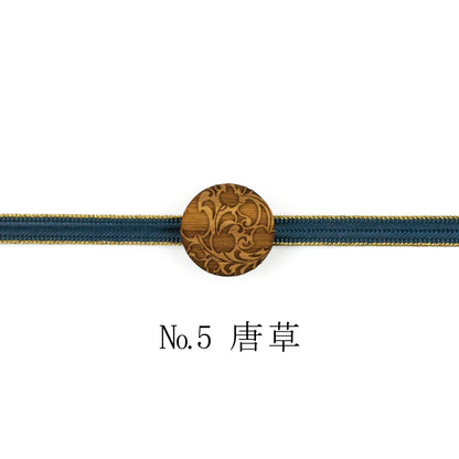 【くるみ細工】木製帯留め