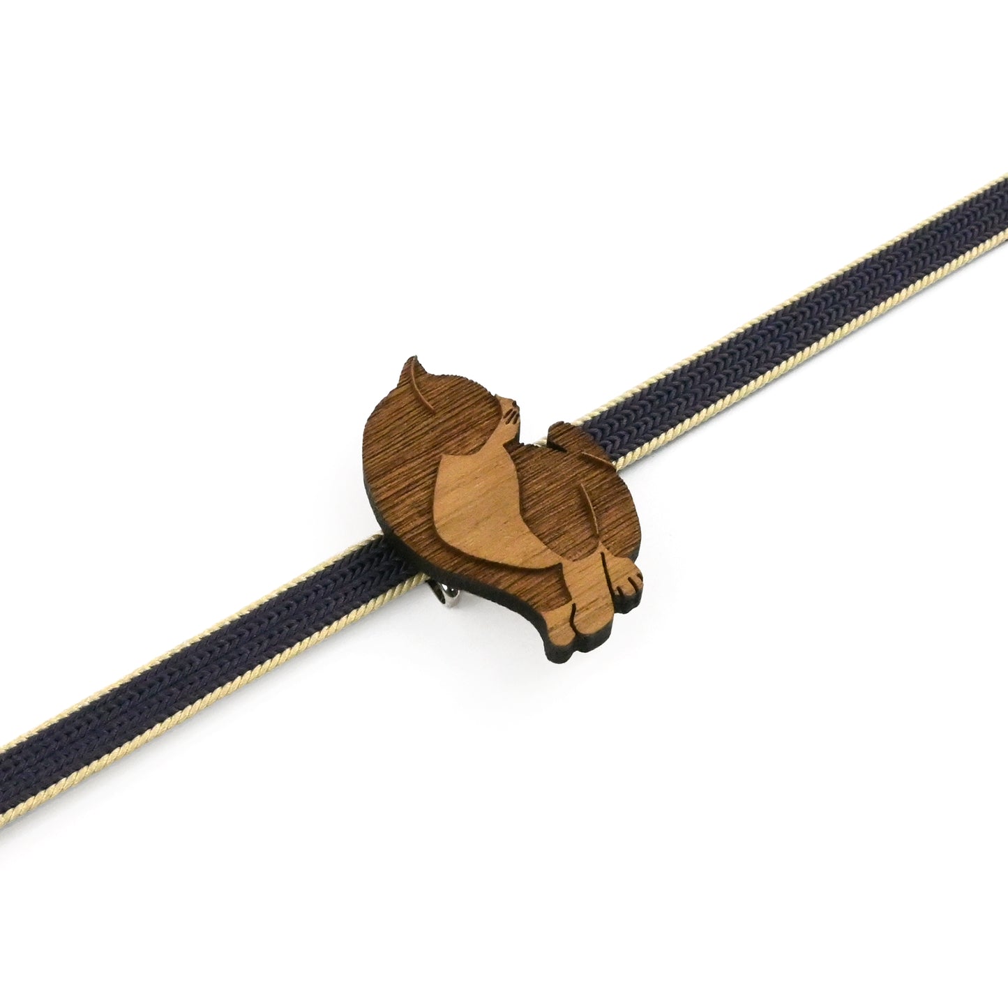 【くるみ細工】木製帯留め