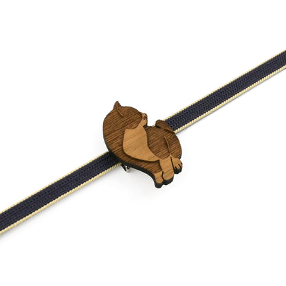 【くるみ細工】木製帯留め