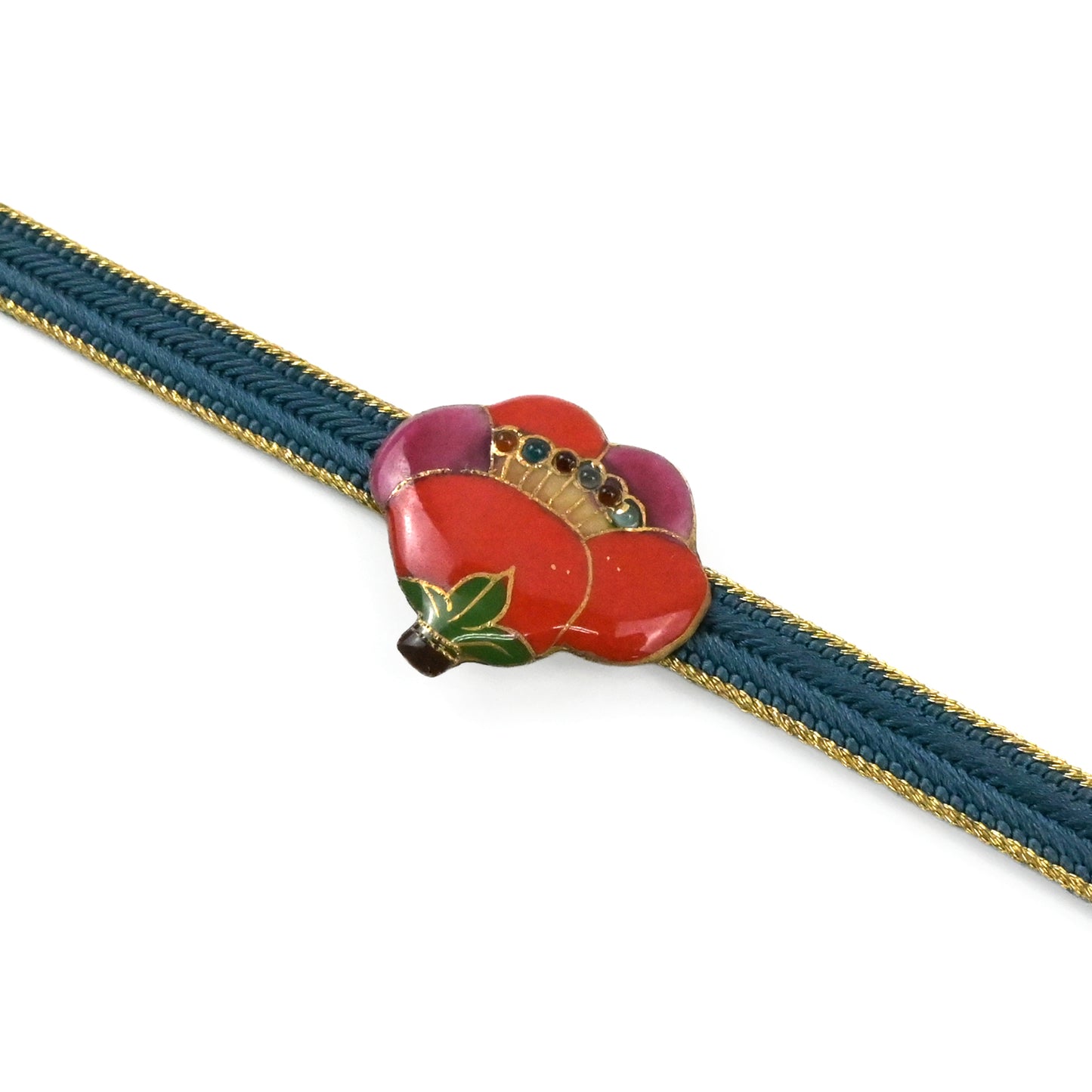 【七宝焼】帯留め　四季暦　秋・冬