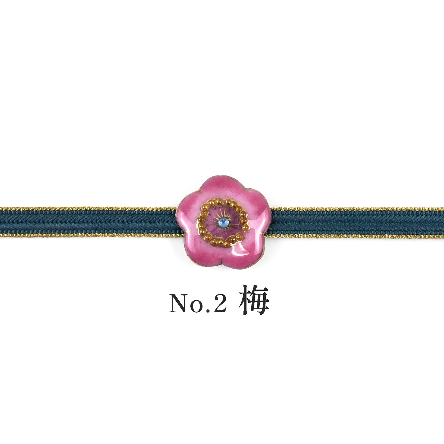 【七宝焼】帯留め　四季暦　春・夏