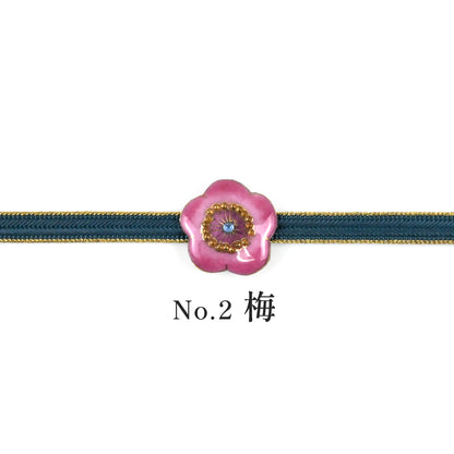 【七宝焼】帯留め　四季暦　春・夏