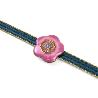 【七宝焼】帯留め　四季暦　春・夏