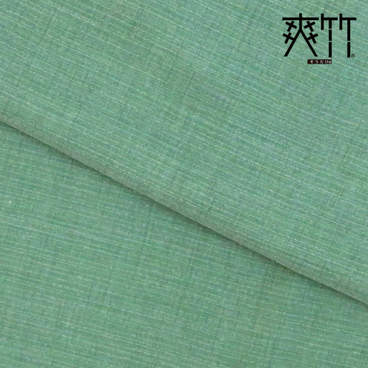 【東レ爽竹】スリーシーズン 長襦袢 紅梅(小格子) 無地 (J)千種色(グリーン)