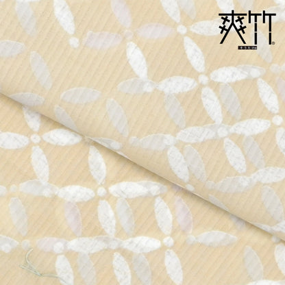 【東レ爽竹】新開発ストレッチ長襦袢 「七宝」クリーム　#スリーシーズン