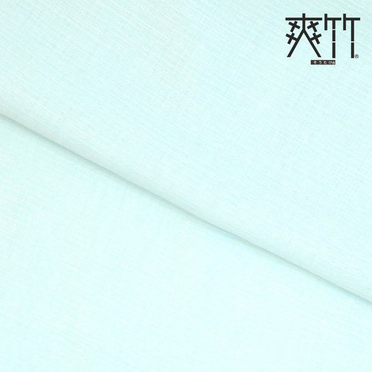 【東レ爽竹】スリーシーズン 長襦袢 紅梅(小格子) 無地 (I)淡水色(うすみずいろ)