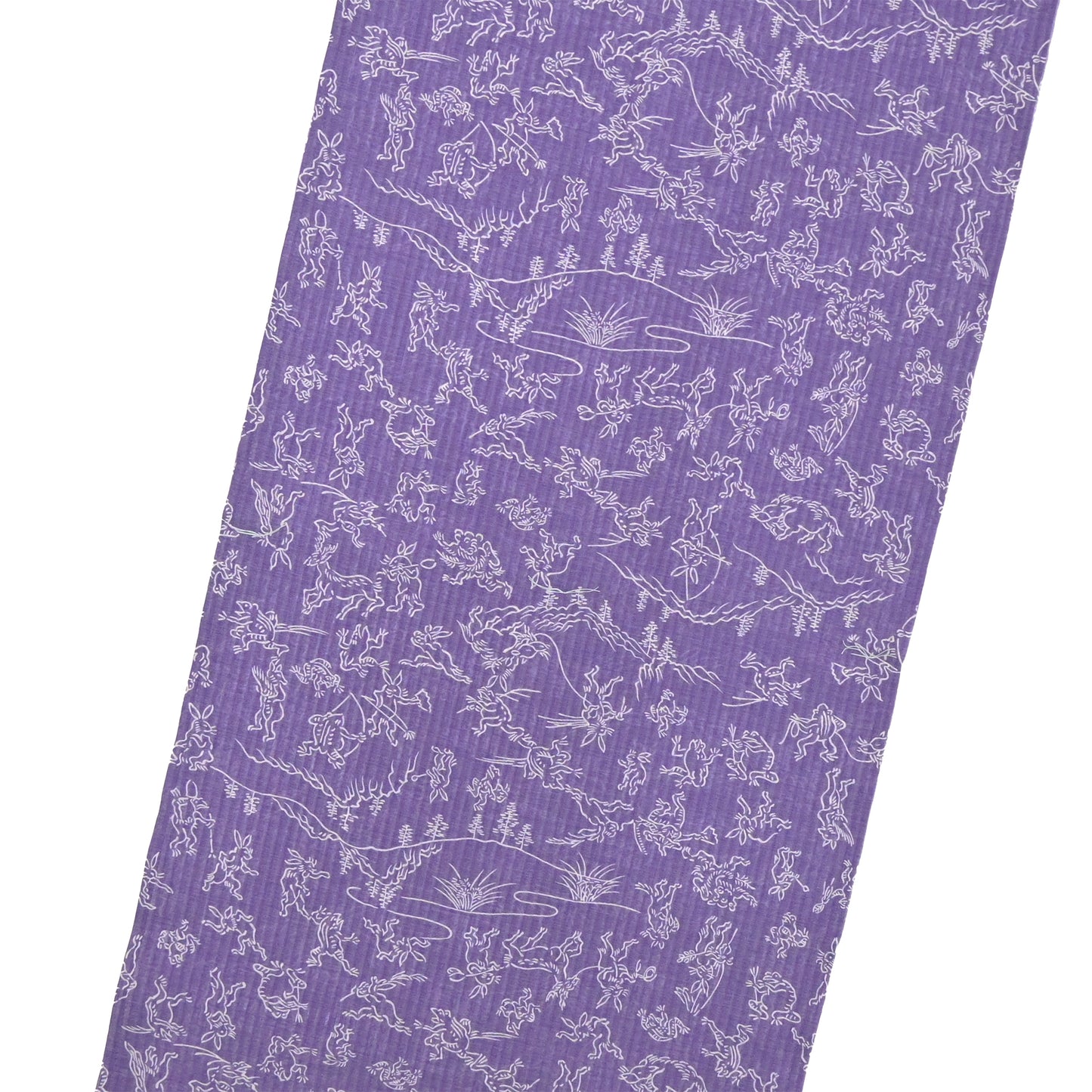 【東レ爽竹】スリーシーズン 長襦袢　「鳥獣戯画」　パープル