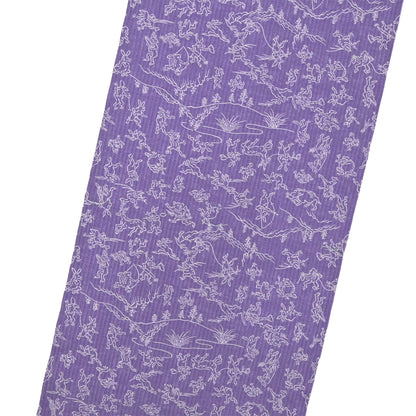 【東レ爽竹】スリーシーズン 長襦袢　「鳥獣戯画」　パープル