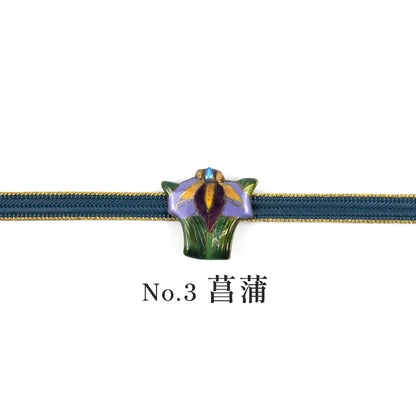 【七宝焼】帯留め　四季暦　春・夏