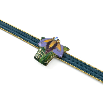 【七宝焼】帯留め　四季暦　春・夏