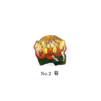 【七宝焼】帯留め　四季暦　秋・冬