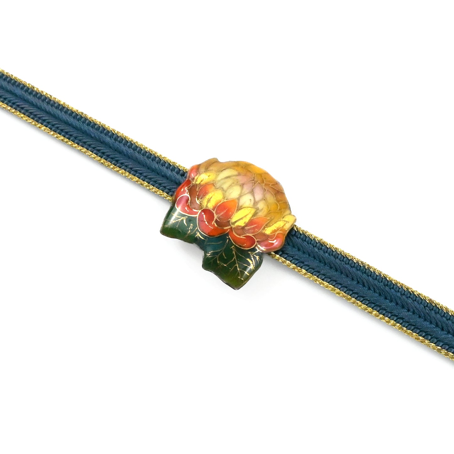 【七宝焼】帯留め　四季暦　秋・冬