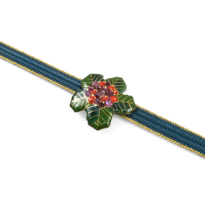 【七宝焼】帯留め　四季暦　秋・冬