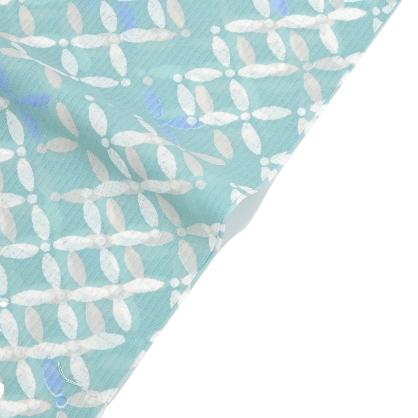 【東レ爽竹】新開発ストレッチ長襦袢 「七宝」グリーン　#スリーシーズン