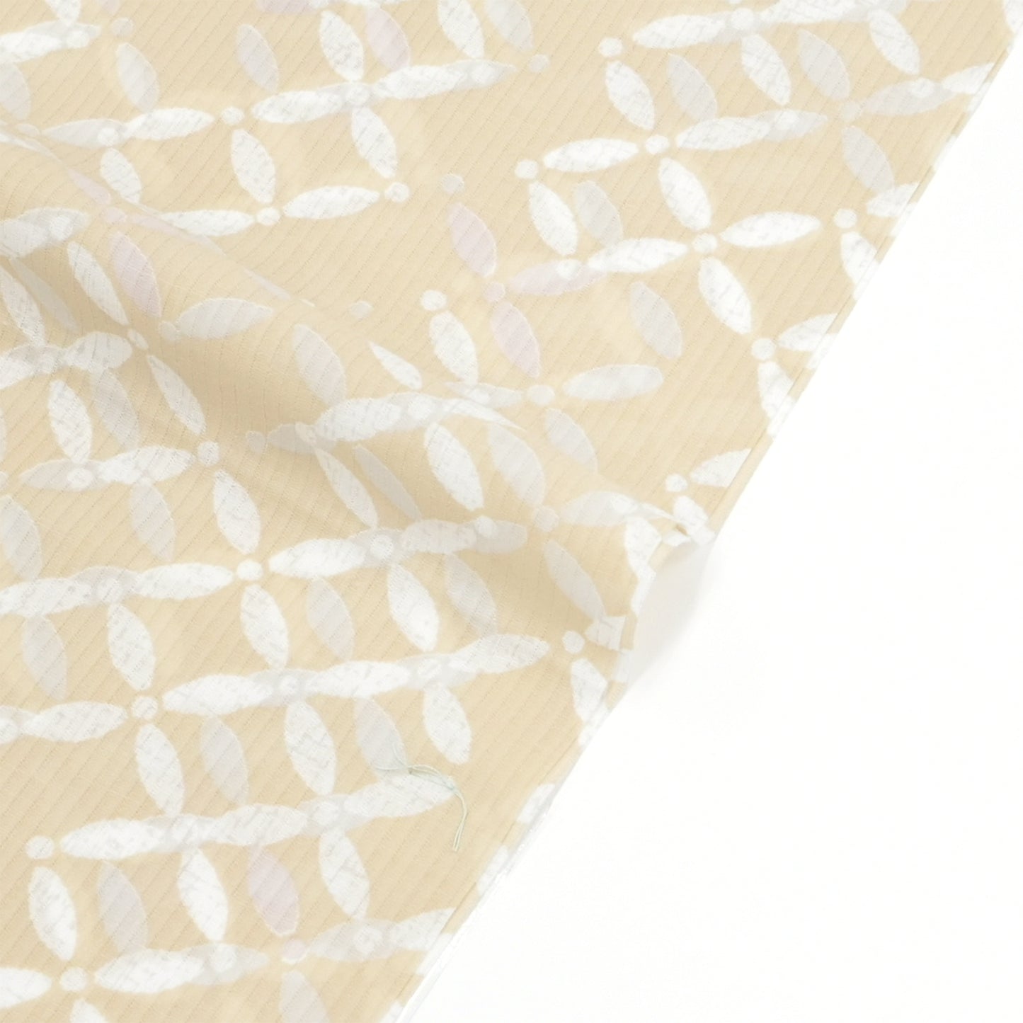 【東レ爽竹】新開発ストレッチ長襦袢 「七宝」クリーム　#スリーシーズン