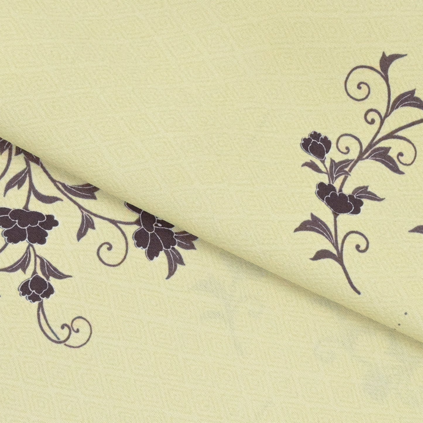 東レシルック 小紋 ～kifkif～「牡丹唐草」 木蘭色 【袷・単衣用】