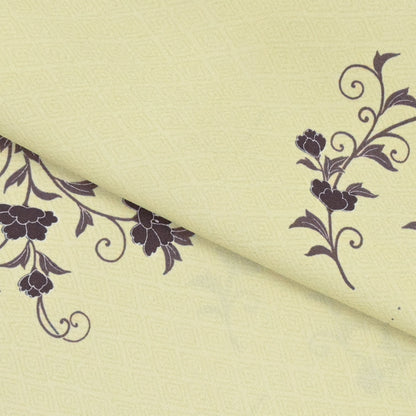 東レシルック 小紋 ～kifkif～「牡丹唐草」 木蘭色 【袷・単衣用】