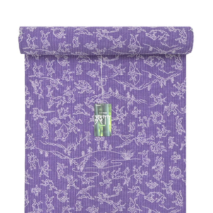 【東レ爽竹】スリーシーズン 長襦袢　「鳥獣戯画」　パープル