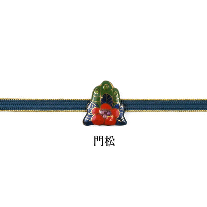 【七宝焼】帯留め　お正月シリーズ