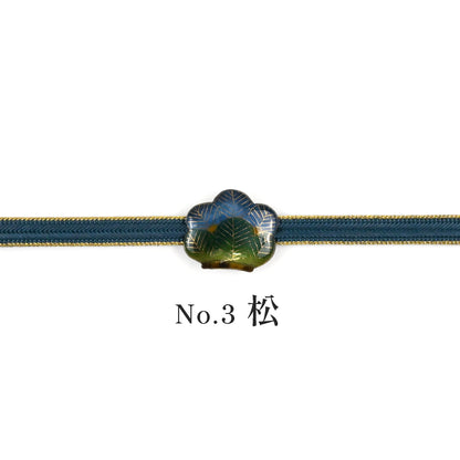 【七宝焼】帯留め　四季暦　秋・冬