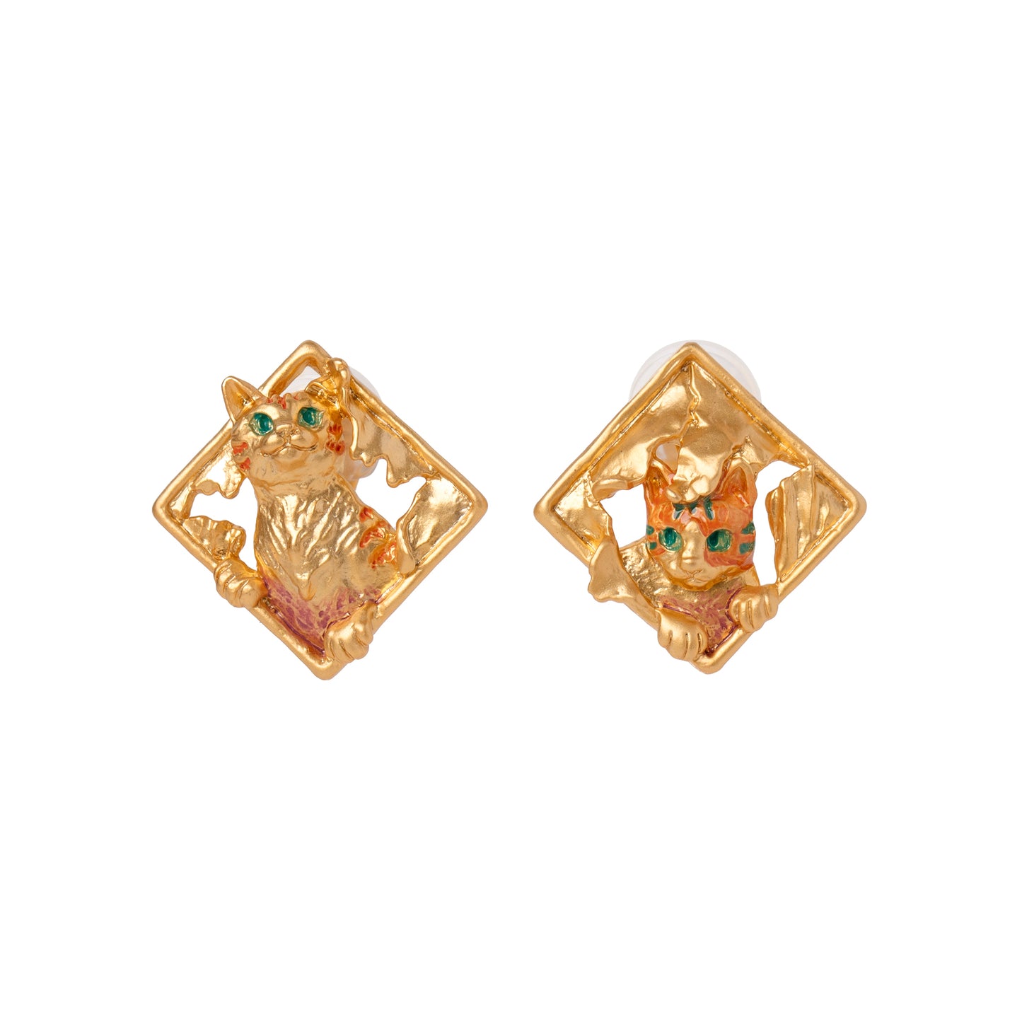 【Palnart Poc】イヤリング「障子破り / Ripping shoji」