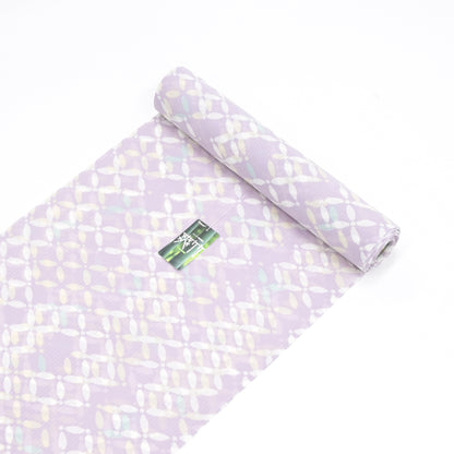 【東レ爽竹】新開発ストレッチ長襦袢 「七宝」ラベンダー　#スリーシーズン