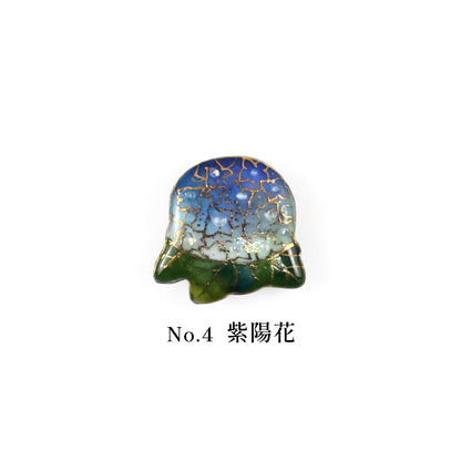 【七宝焼】帯留め　四季暦　春・夏