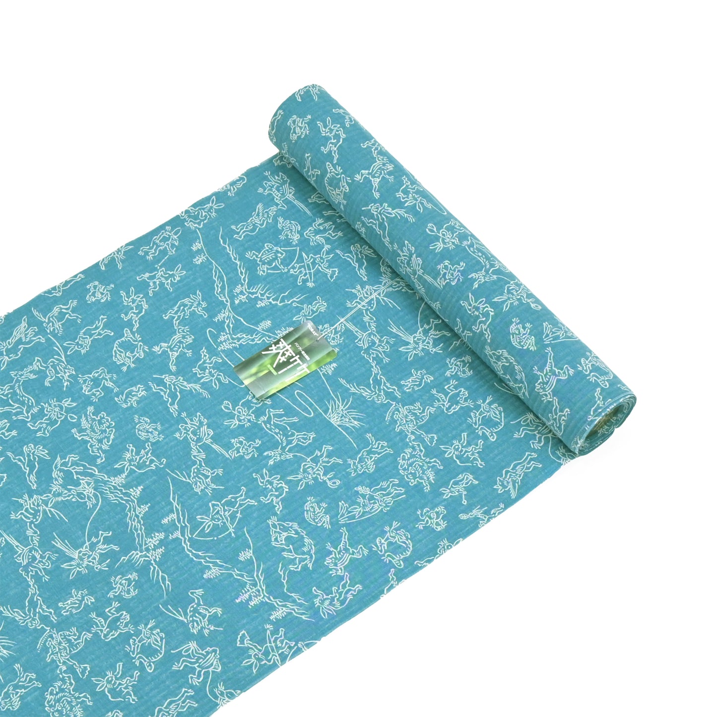 【東レ爽竹】スリーシーズン 長襦袢　「鳥獣戯画」　ブルー