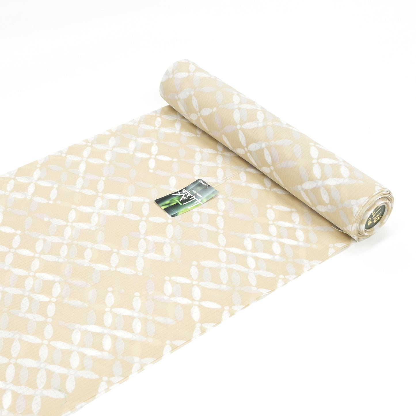 【東レ爽竹】新開発ストレッチ長襦袢 「七宝」クリーム　#スリーシーズン