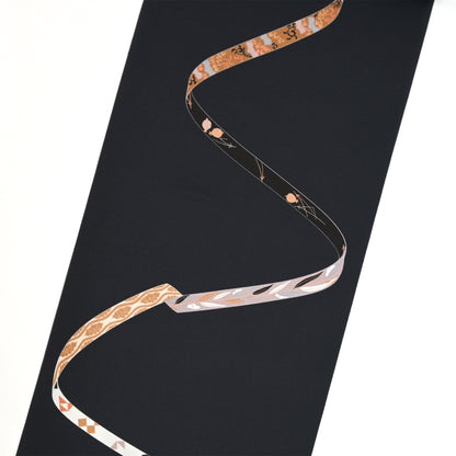 東レシルック 小紋 ～大久保信子流きもの～「鬘帯（かずらおび）」 黒 【袷・単衣用】