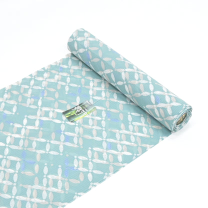 【東レ爽竹】新開発ストレッチ長襦袢 「七宝」グリーン　#スリーシーズン