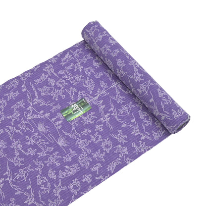 【東レ爽竹】スリーシーズン 長襦袢　「鳥獣戯画」　パープル